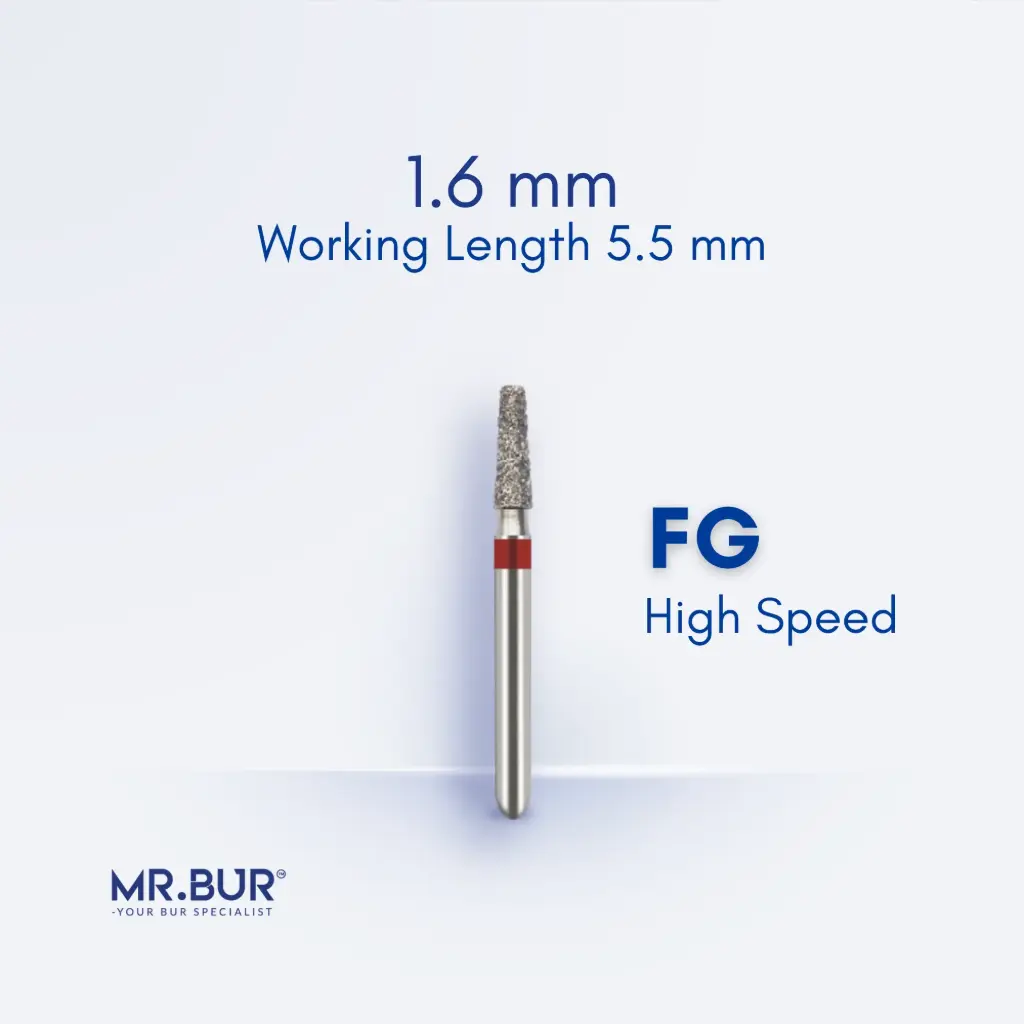 FG DIAMOND TAPER ROUNDED EDGE FINE
